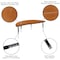 Flash Furniture 60" Circle Wave Oak Table Set-14" Stack Chairs XU-GRP-14CH-A60-HCIRC-OAK-T-P-GG - alternate 10